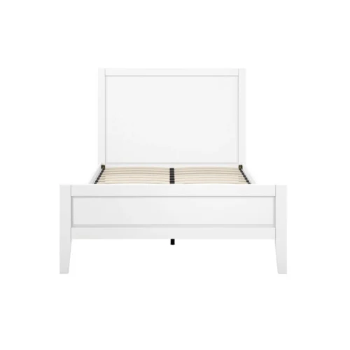 Bay White Double Bed -Minimalist Shaker Style with Sturdy Construction (2 Packs)
