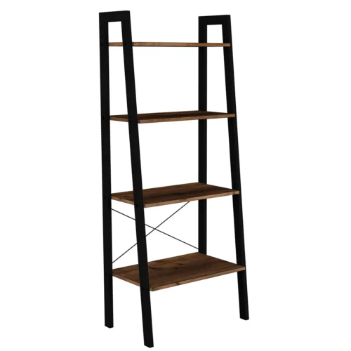 Ealing Shelving Unit - Vintage Chic with Rustic Wood & Sleek Black Metal Frame