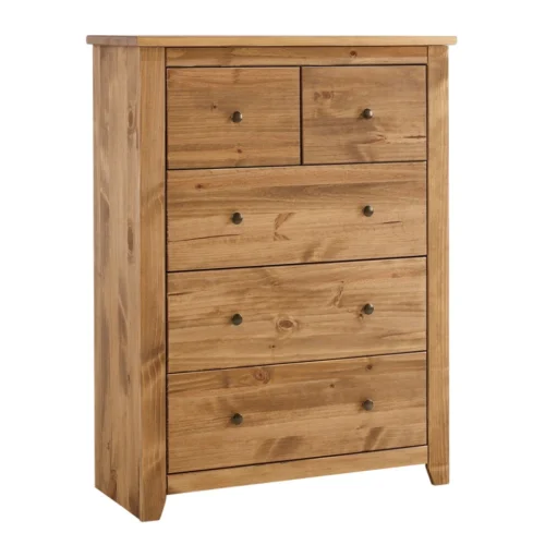 Havana Pine 3+2 Chest of Drawers Aztec Wax Finish Classic Storage Unit